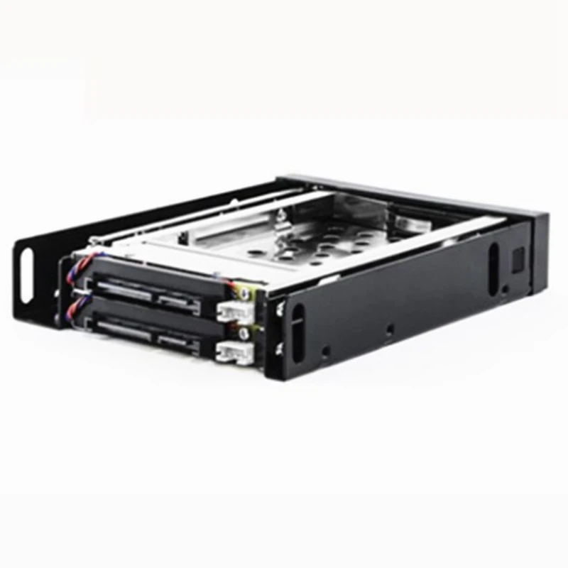 2.5 Inch Floppy Disk Drive Tray 2-Bay Disk Drive SATA for HDD/SSD Hard Disk Enclosure Extraction Box YDH