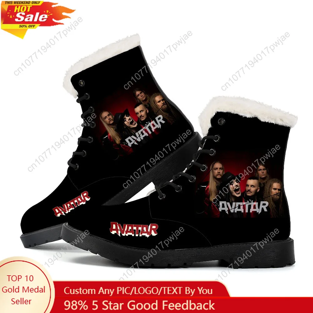 

Avatar Rock Band Plush Boots Mens Womens Teenager Shoes Outdoor Casual Boot Light Couple High quality Customize Boots