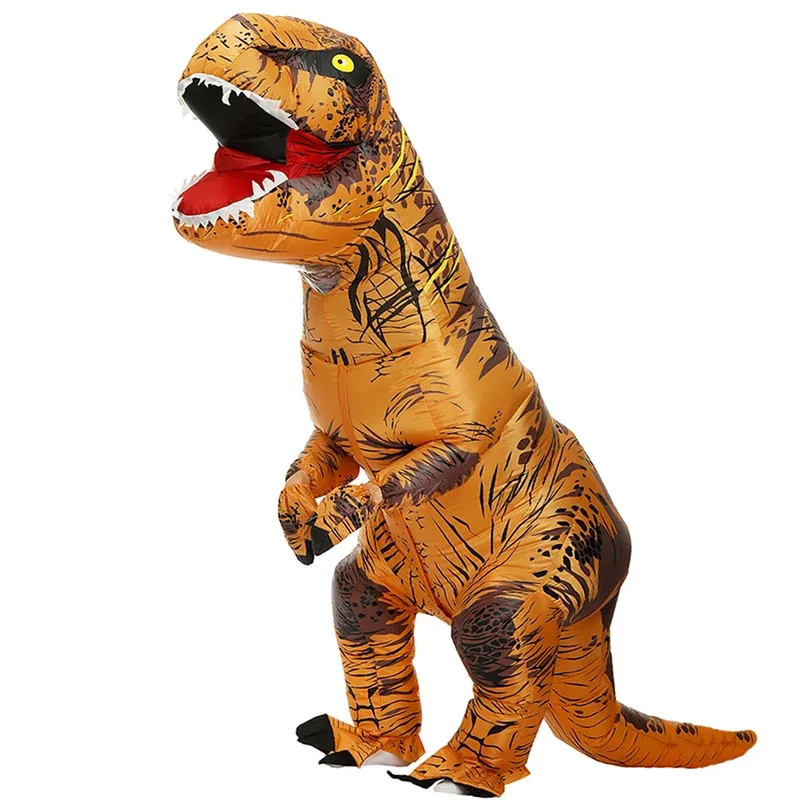 qq28LQHalloween T-Rex نفخ كامل الجسم ديناصور تأثيري الكبار ازياء مضحك الدعائم الطرف عيد الميلاد زي #2