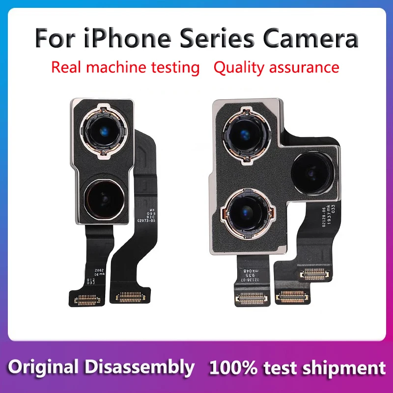 Tested Disassembly Rear Camera For iPhone 11 12 13 14 15 Pro Max Plus Back Camera Rear Main Lens Flex Cable Camera Wholesale