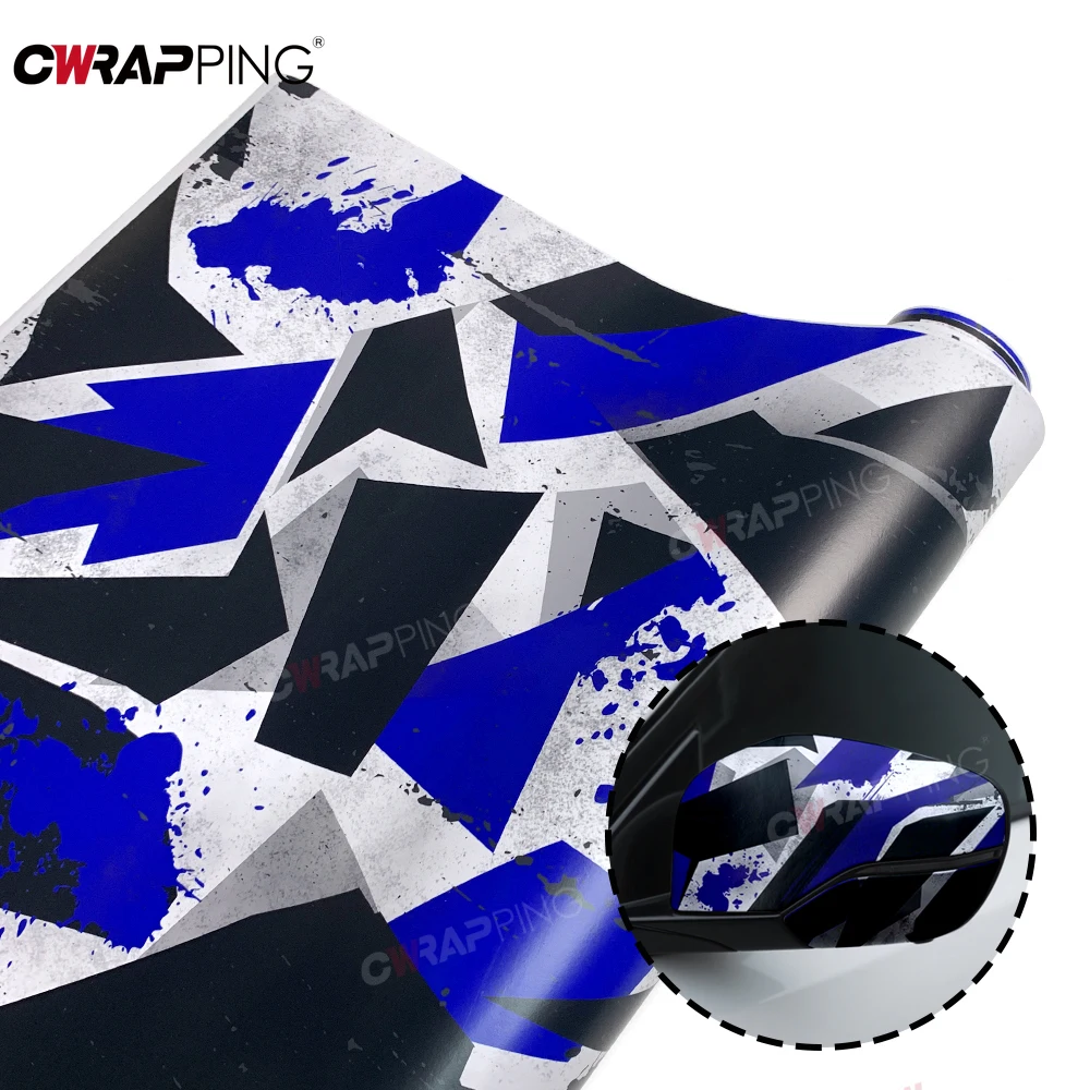 

Vinyl Sticker for Car Wrapping Film Ink Splash Geometry Camouflage Carbon Fiber Motorcycle Helmet Tuning Auto Accessories Vinyls