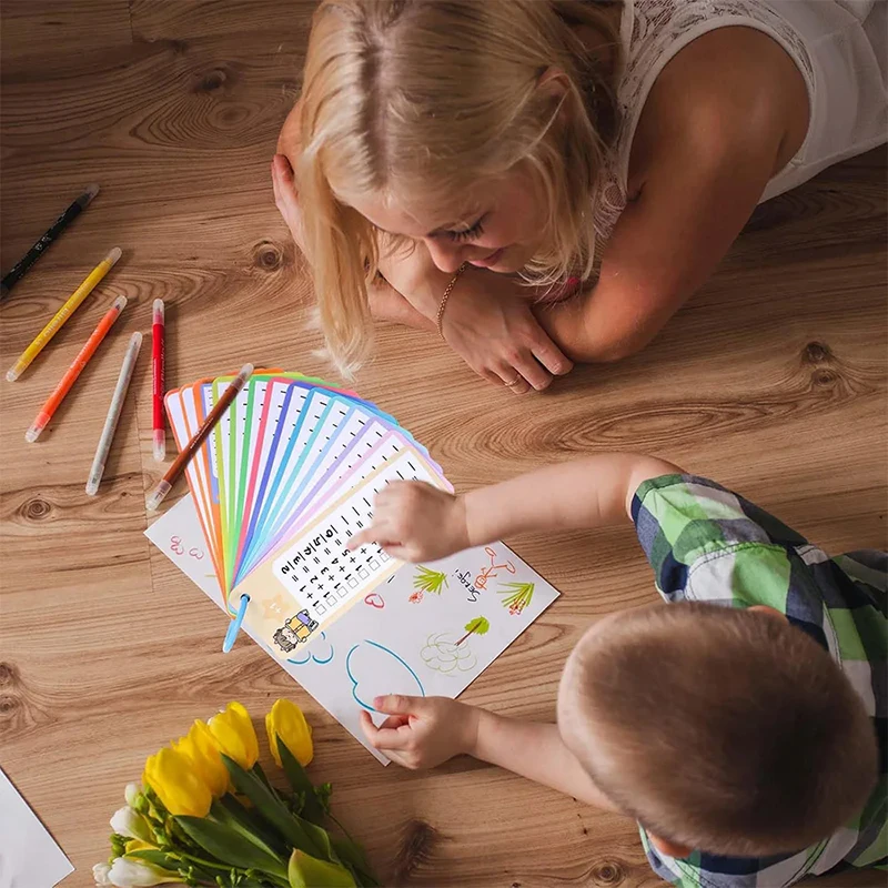 بطاقات تدريب الرياضيات بالإضافة إلى قسم الضرب والطرح القابل للمسح للأطفال ممارسة الرياضيات وسائل تعليمية منتسوري TMZ