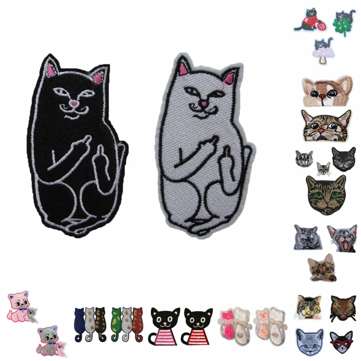 Cat pattern embroidery hot melt adhesive DIY ironing sewing decoration collocation paired with clothing patches