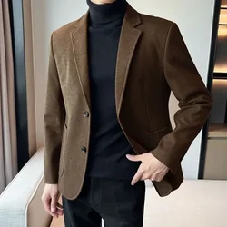 Double Breasted Youth 2 Piece Outfit Set Male Korean Clothes Spring Autumn Ceremony Luxury Pants Full Men's Suits and Blazers