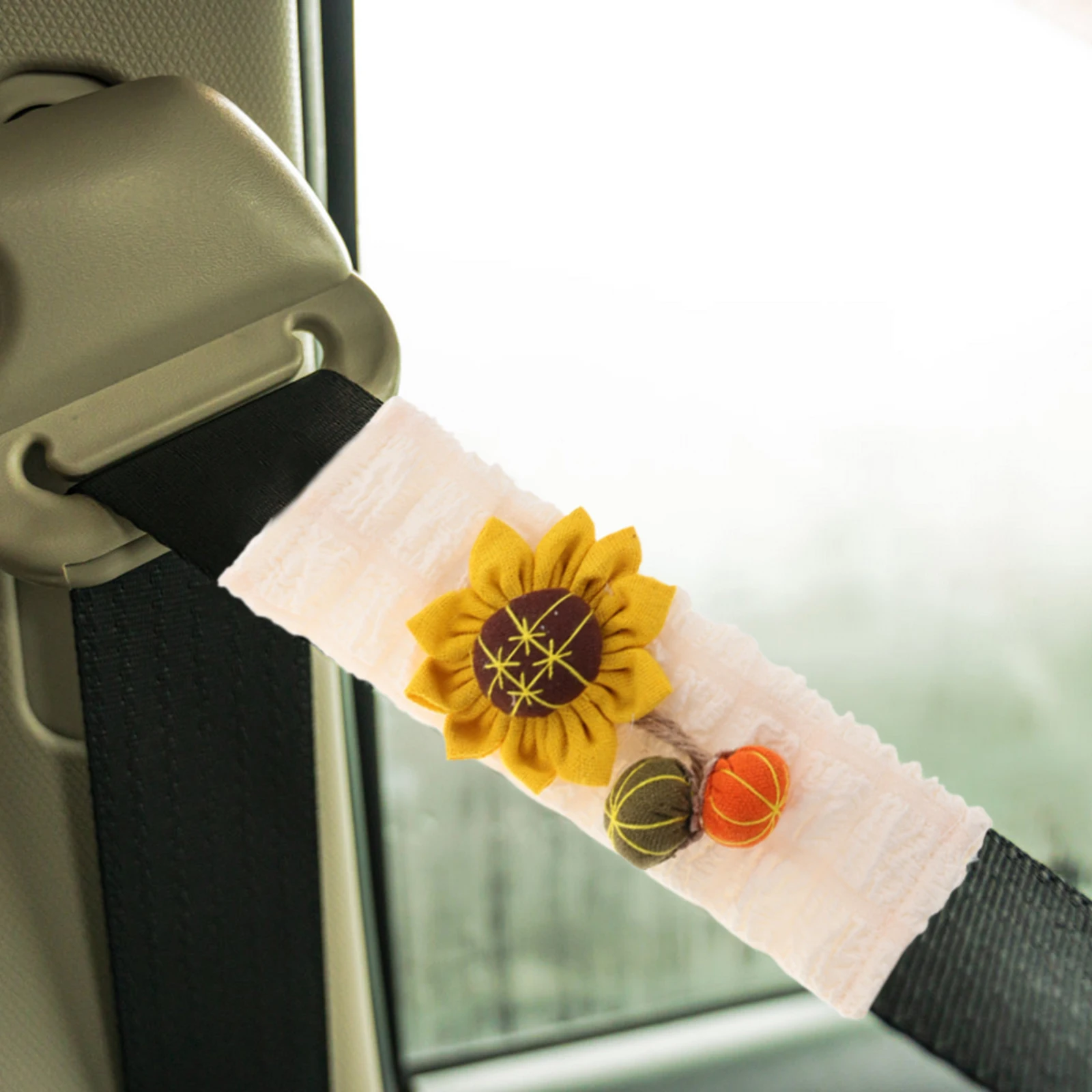 

1 Pair Sunflower Cute Cover Pad For Kids Women Kawaii Accessories Interior Comfortable Light Weight Easy Installation