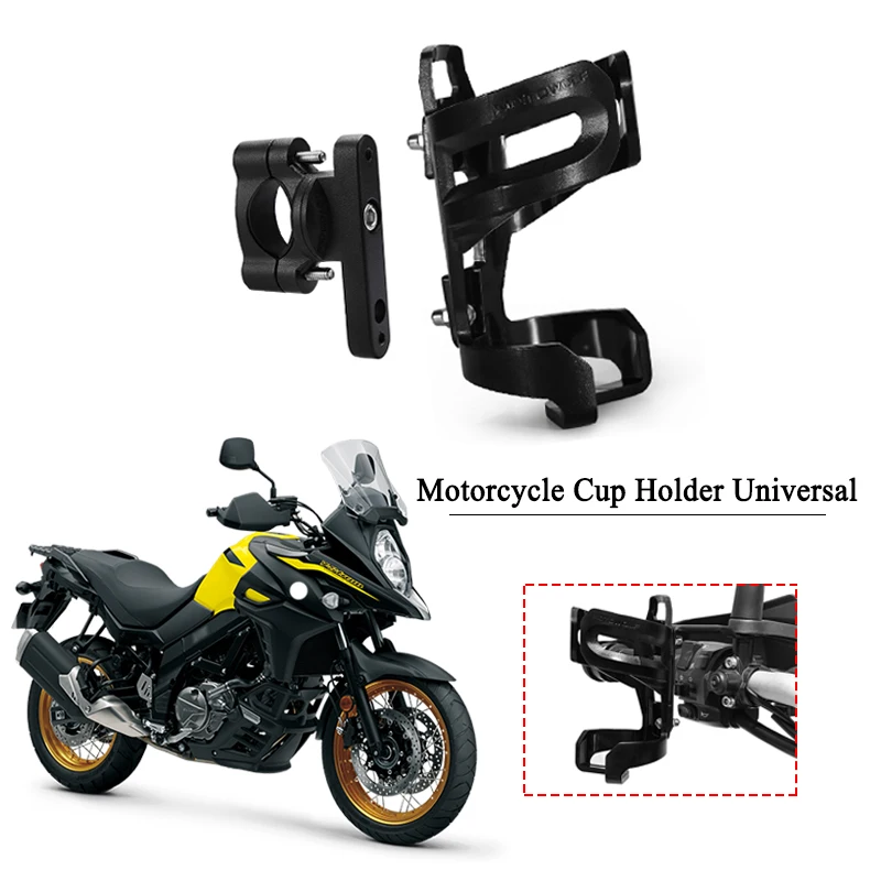 For Suzuki V-Storm DL250 DL650 DL1000 VSTROM For Kawasaki Z1000 Motorcycle Drinking Cup Bracket Holder Crash Bar Water Bottle