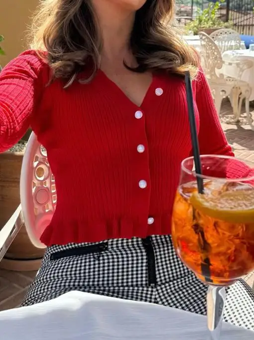 

Осенне-зимняя элегантная шерстяная рубашка на пуговицах 2025 года, свитер, женская одежда