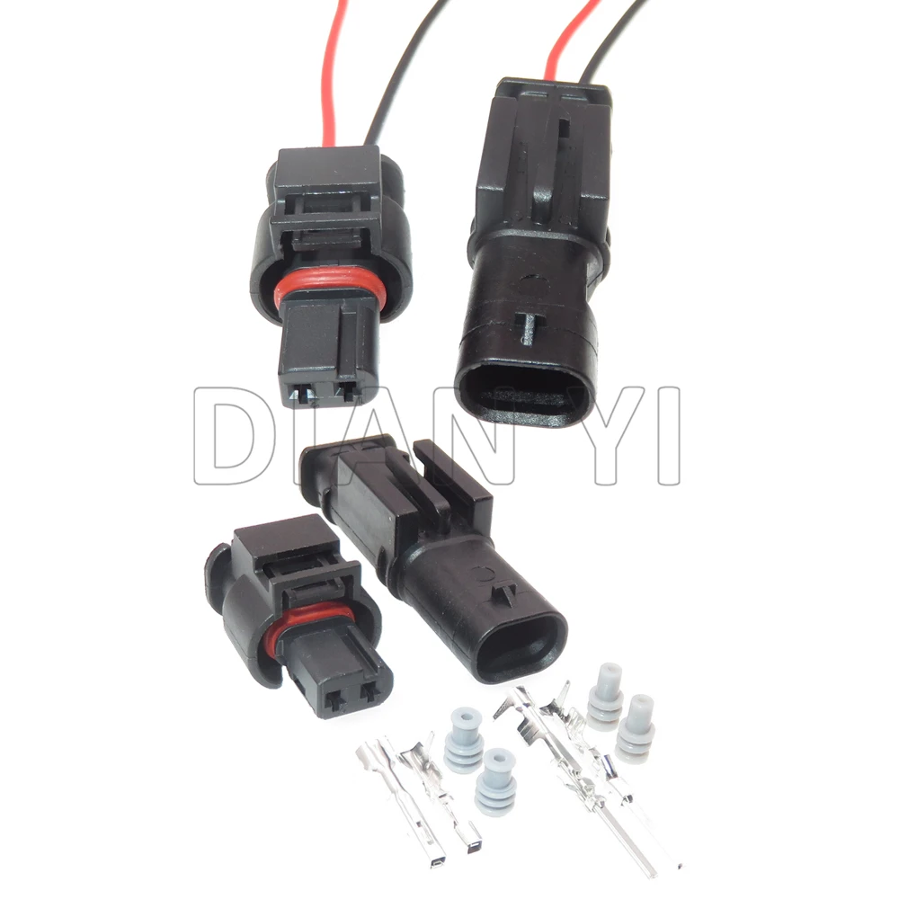 

1 Set 2 Way Starter Car Male Female Docking Connectors With Cables 872-863-561 872-857-561 Automobile Wire Harness Socket