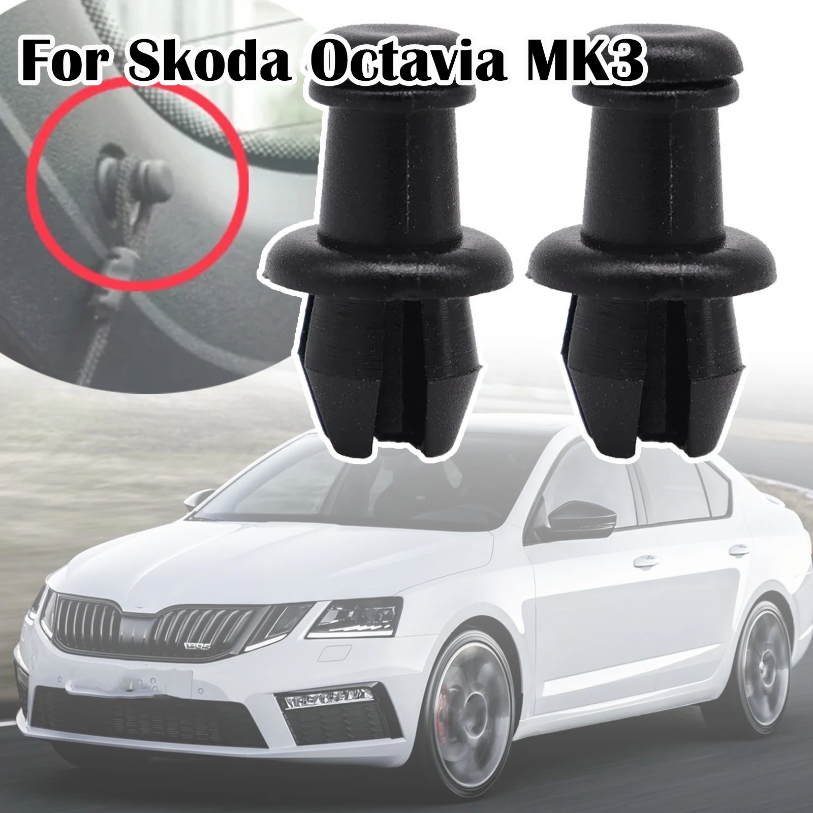 

For Skoda Octavia MK3 5E Car Rear Trunk Parcel Shelf String Clips Holder Pivot Hanger Accessories 2018 2017 2016 2015 2014 2013