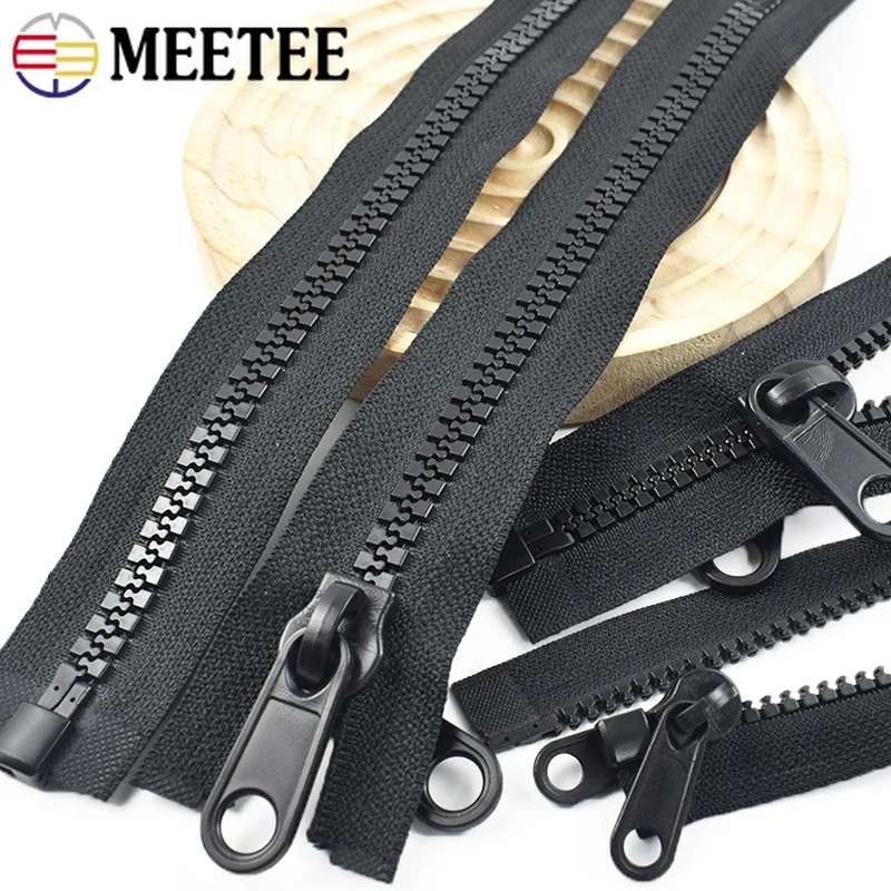 

5# 8# 10# Resin Zipper 60-300cm Double-sided Auto Lock Zippers for Tent Reversible Ziper Replacement Kit DIY Sewing Accessories