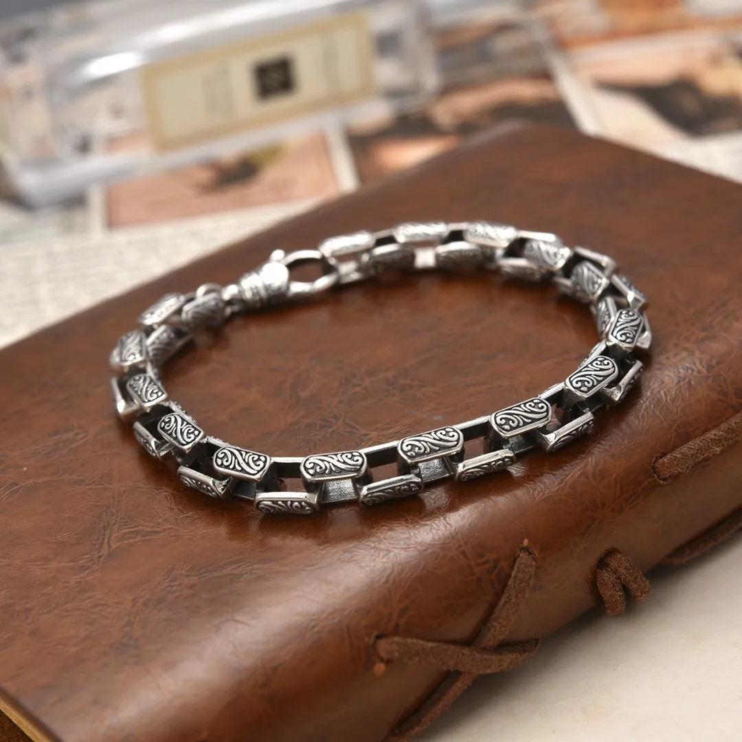 

Stylish single casualeasiest for matchcasual jewelryfashionniche style design 925 sterling silver bracelet men's k-style