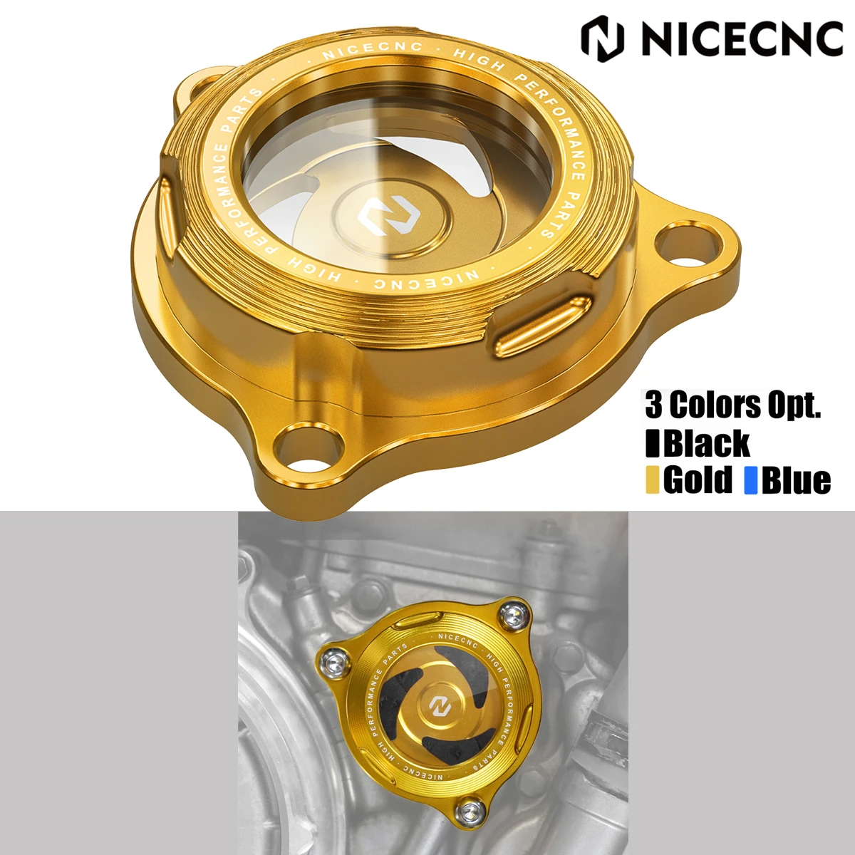 

NICECNC For Suzuki DRZ400 DRZ400E DRZ400S DRZ400SM DR-Z400 E S SM 2000-2024 Motorcycle Engine Oil Filter Cap Cover Transparent