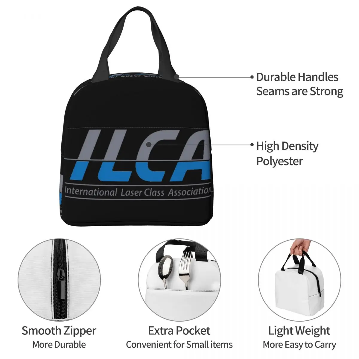 ILCA- International Laser Sailing Association-logo Lunch Bag isolamento Bento Pack Bag borsa pasto Pack Handbag