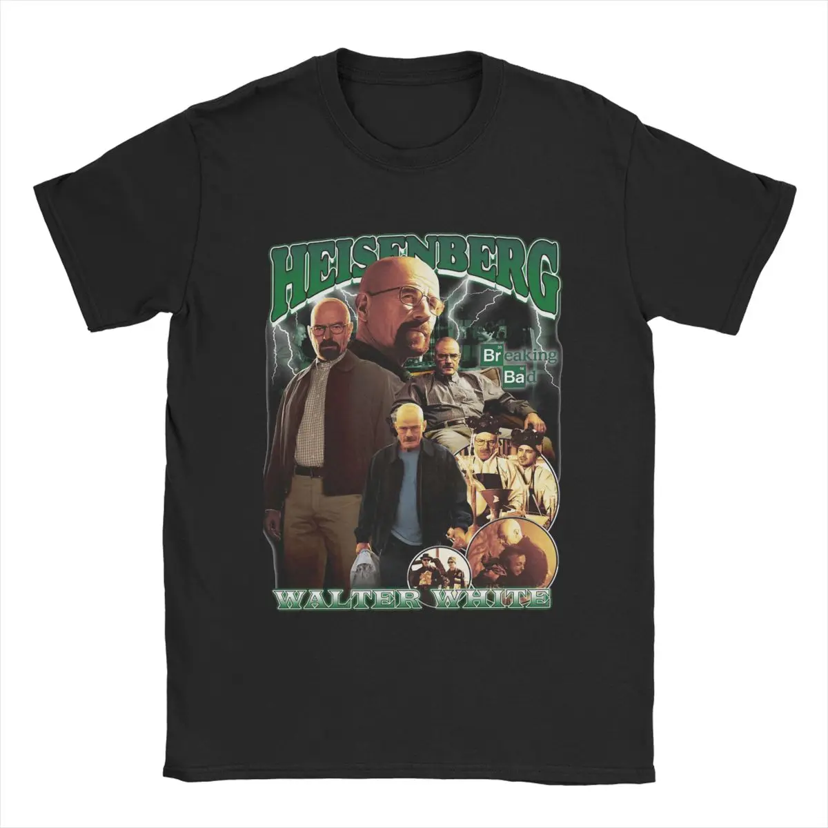 

Heinsenberg Walter White Breaking Bad T-Shirt Men Awesome Cotton Tee Shirt Crewneck Short Sleeve T Shirts Original Tops