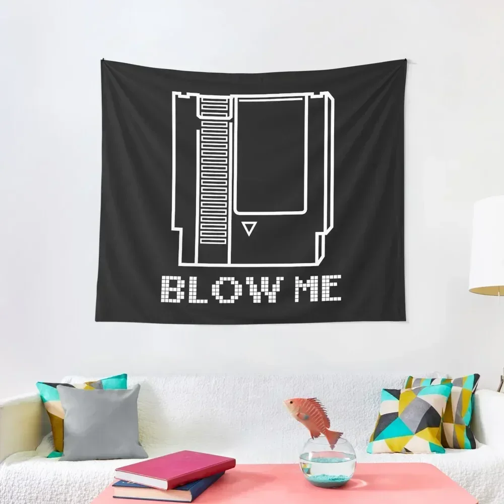 Blow Me - Video Game Cartridge Tapestry Wallpaper Bedroom Decor For Bedroom Bathroom Decor Home Decorations Tapestry