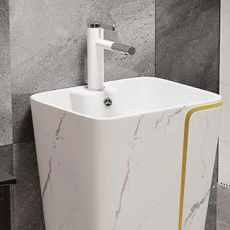 Luxury European Freestanding Hand Stand Wash Basin Bathroom Sink Vanity Standalone Sink for Modern Bathrooms