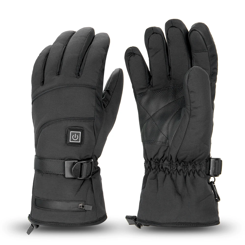 Heated Gloves Motorcycle Winter Warm With Battery Case Non-slip Heated Gloves Waterproof Heated Rechargeable Gloves Touch Screen