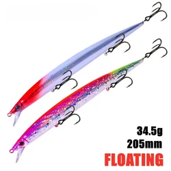 Señuelo minnow flotante mar enriquece roca trolling swimbait 205mm 34,5g