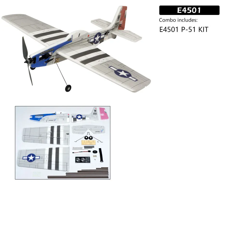 

Dancing Wing Hobby E45 P-51 1000mm Wingspan EPP RC Airplane Fighter KIT/ KIT+Motor+Props+Servo+ESC Power Combo