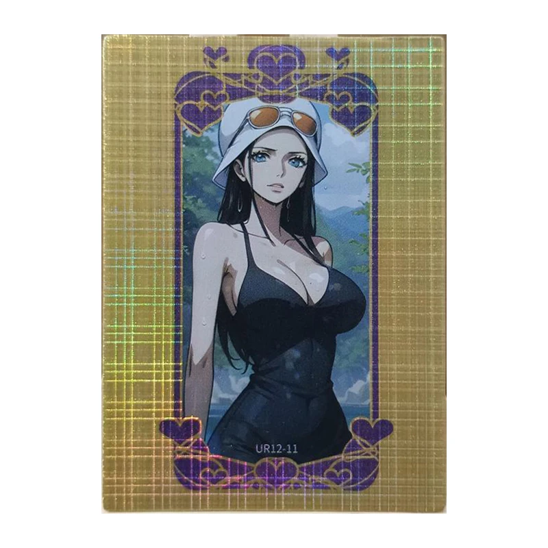 Anime ONE PIECE Rare UR Refraction Game Collectible Card Nami Uta Yamato Reiju Robin Hancock Vivi Toys for boys Birthday Present