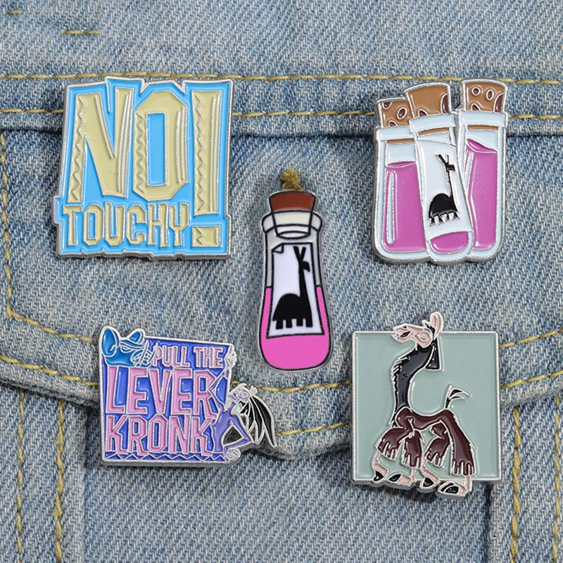 Llama Potion Enamel Pins Custom Poison Brooches Lapel Badges Cartoon Animal Funny Movie Jewelry Gift for Kids Friends