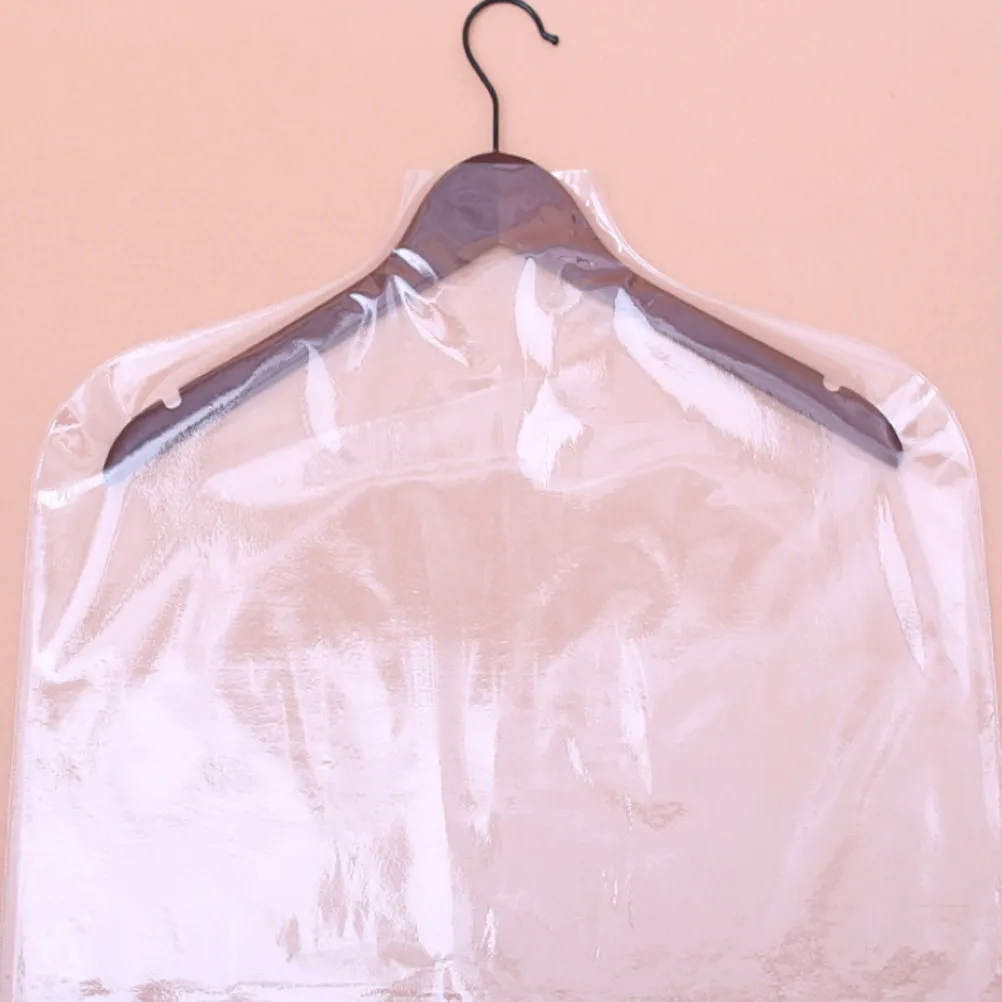 5Pcs Clothes Cover Dust Protector Transparent Garment Bag 50x40cm Half-Length for Suits Coats Jackets Clothes Protectors