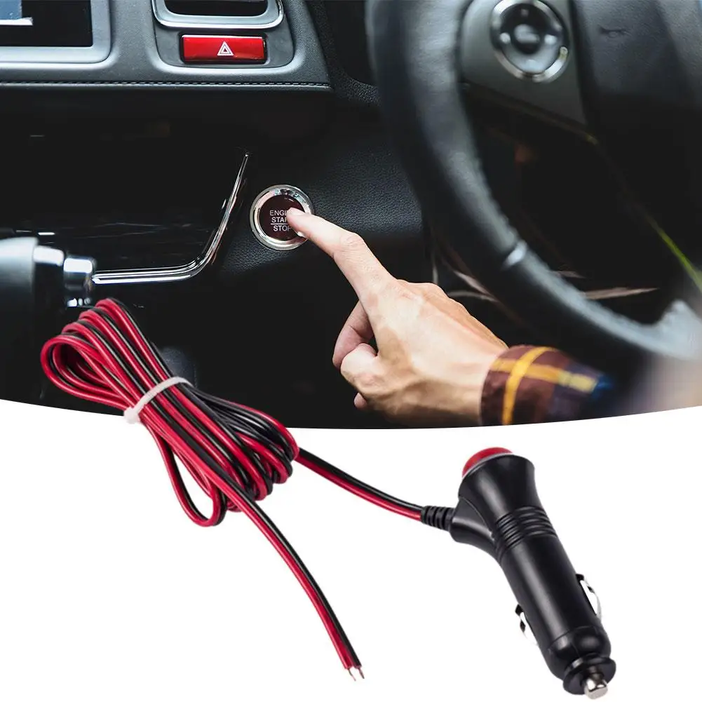 

12V Car Cigarette Lighter Socket Extension Cord With Light Interior 1.5/2/2.5m Universal Accessories Indicator Car LED F3F3