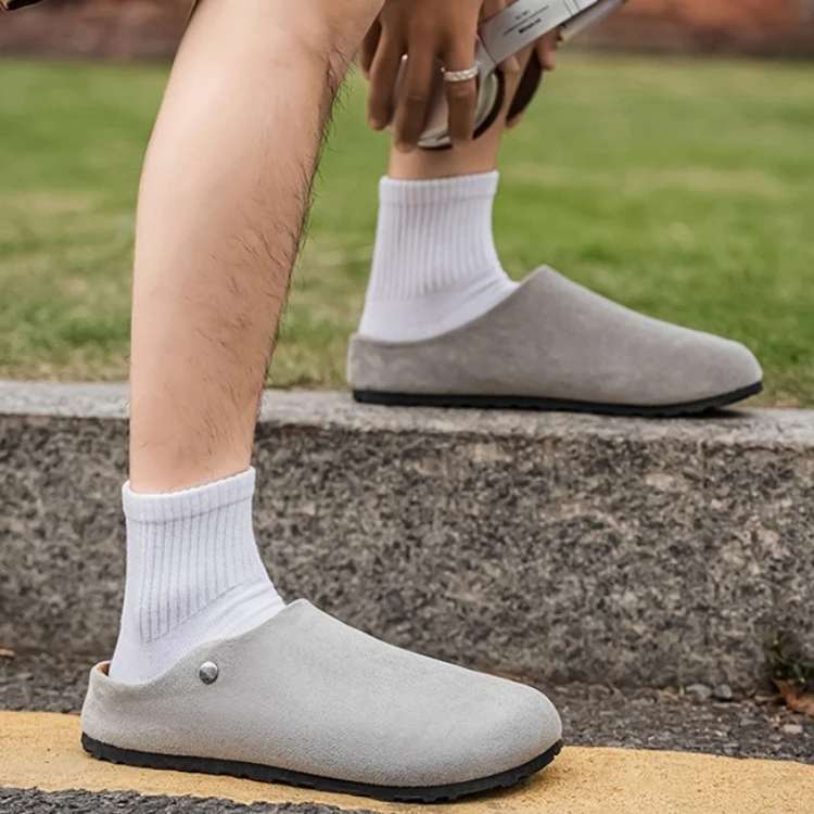 Neue Vielseitige Übergrößen-Herrenschuhe für Outdoor-Aktivitäten, Abriebfest, Bequeme Slip-On Schuhe, Halbzehen-Pantoffeln – Detail 6
