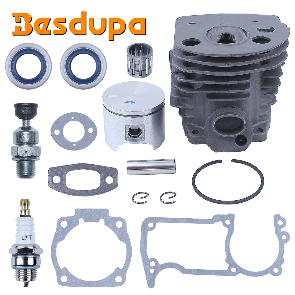 46mm Nikasil Cylinder Piston Gaskets Kit Fit Husqvarna 51 55 Rancher Chainsaw Replace OEM For 503 60 91-71