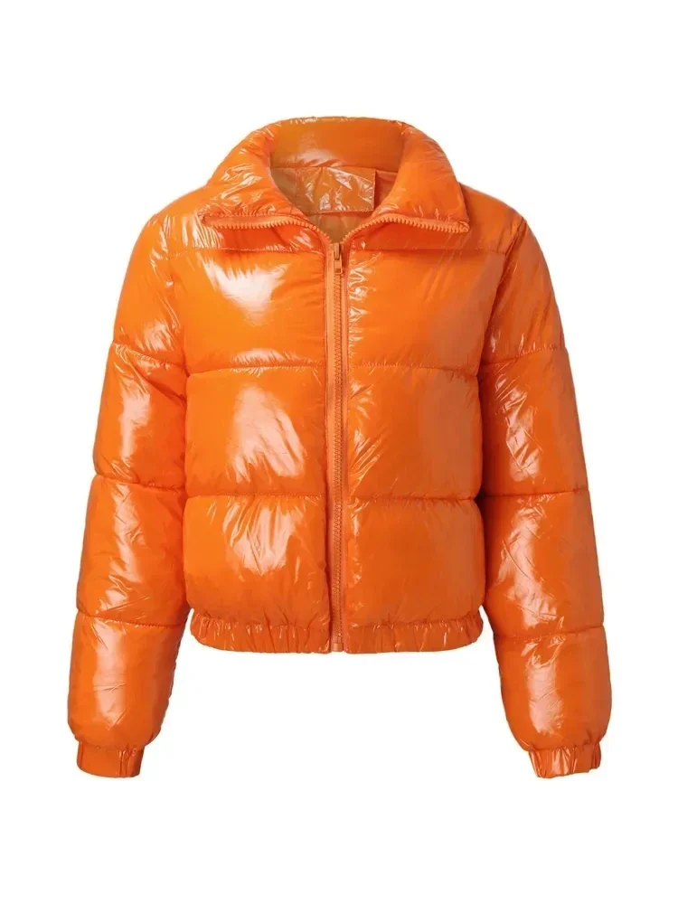 Pop Pop Winter Jacket Women 2025 Oversized Puffy Shiny Bubble Coat Solid Cotton Padded Coat Warm Waterproof Parka Female Outerwe