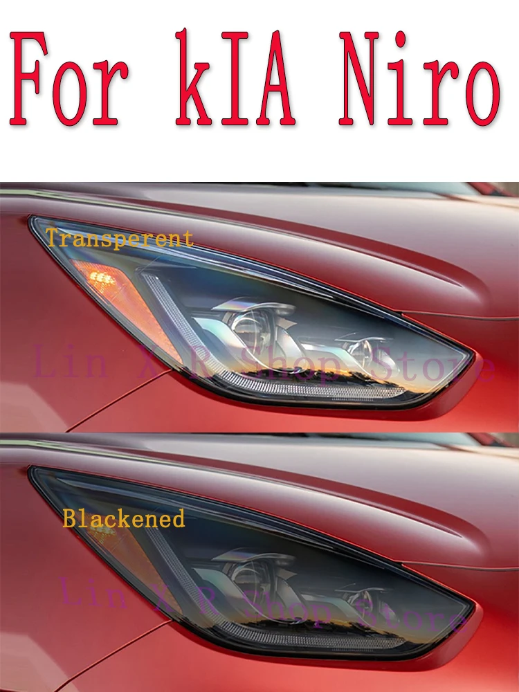 

For kIA Niro 2019-2021 2022 Car Exterior Headlight Anti-scratch Front Lamp Tint TPU Protective Film Repair Accessories Sticker