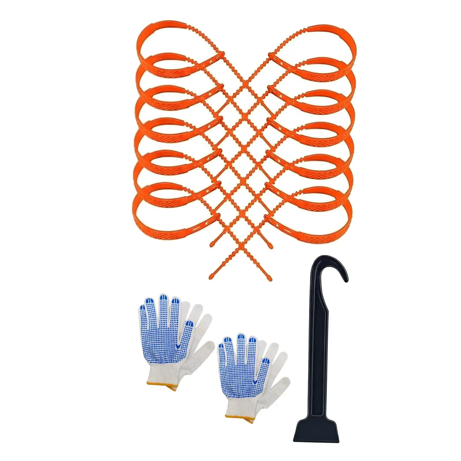 

12x Generic Emergency Tire Chains Accessories Emergency Traction Nylon Cold Resistant Ice Breaking Anti Slip for SUV