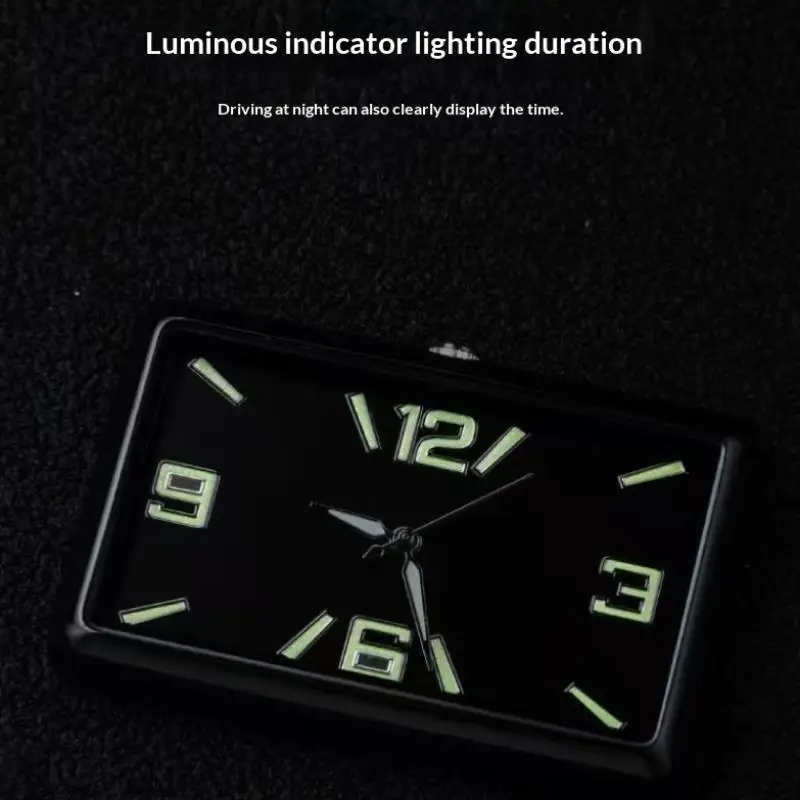 Car Air Conditioning Vent Electronic Quartz Clock Auto Fashion Square Vertical Luminous Digital Car Clock
