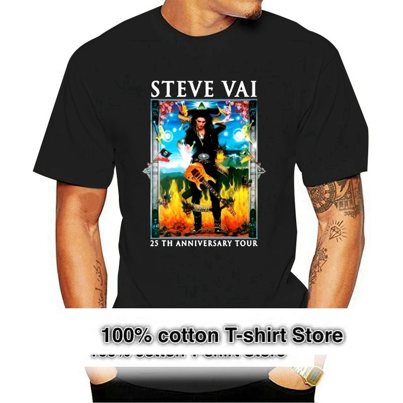 Steve Vai Guitarist 25th Anniversary Tour 2016 Men's T-Shirt Size S-to-XXL