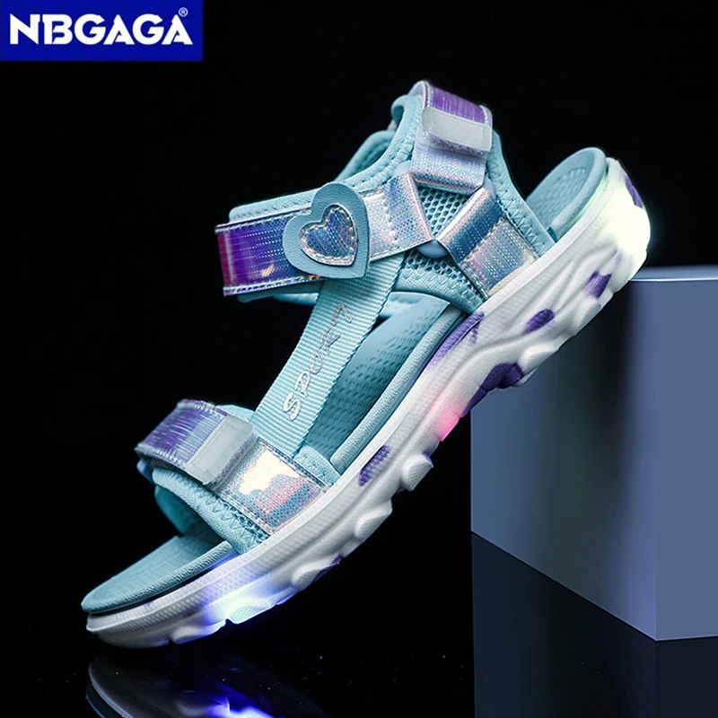 Summer Cute Princess Girls Sandals  Anti-slip Sport Children's Casual Sandals Toddler Girl Breathable Open Toe Sandal Shoes