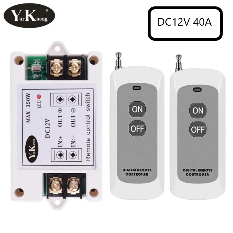 350W Big Current Remote Switch 12V DC Water Pump Motor Big ceiling lamp Chandelier Wireless Remote Switch 433 Long Distance