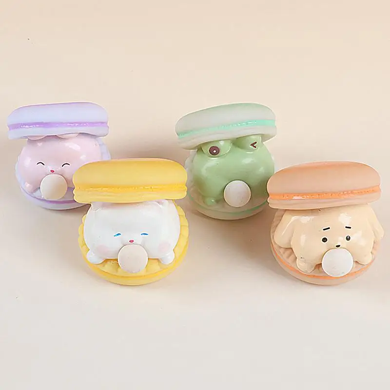 Macaron Burger Blows Bubbles สํานักงานความเครียดบรรเทาเครื่องประดับการ์ตูนสร้างสรรค์ Pinch ของเล่นเด็กบีบของเล่นสําหรับของขวัญเด็ก