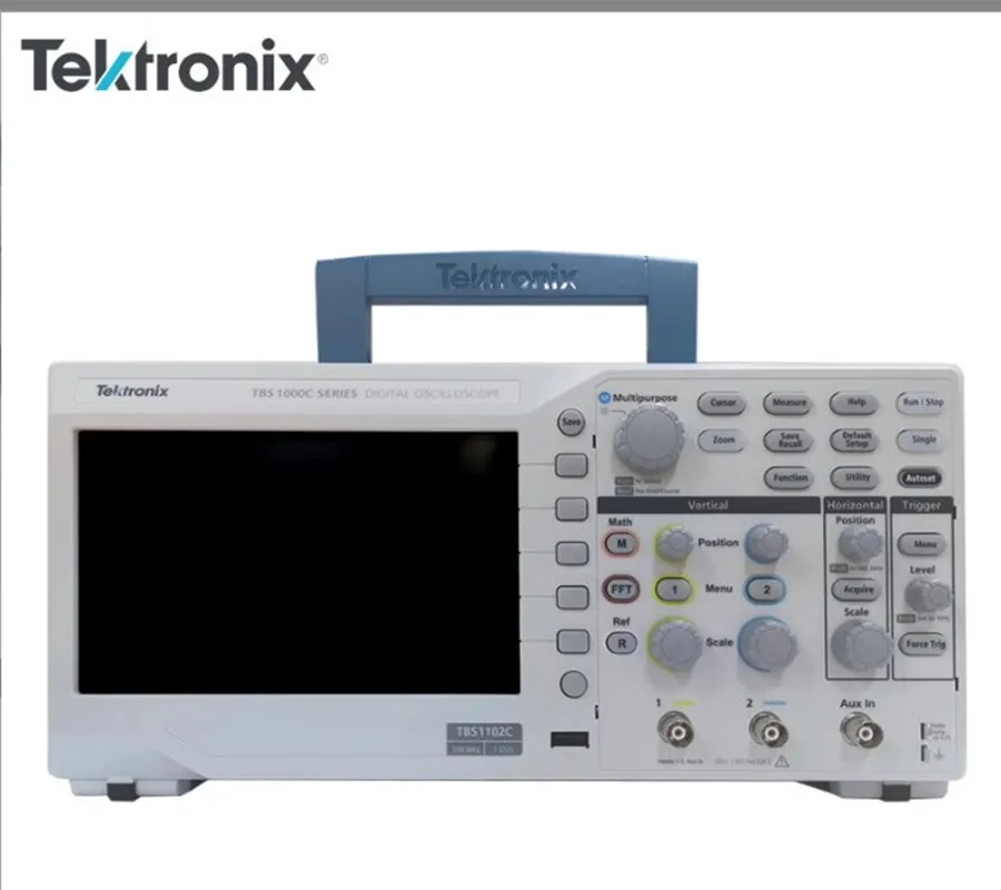 جهاز رسم الذبذبات الرقمي Tektronix TBS1102C ذو قناتين معدل عينة 1 GS/ثانية 100 ميجاهرتز 20K نقطة طول قياسي