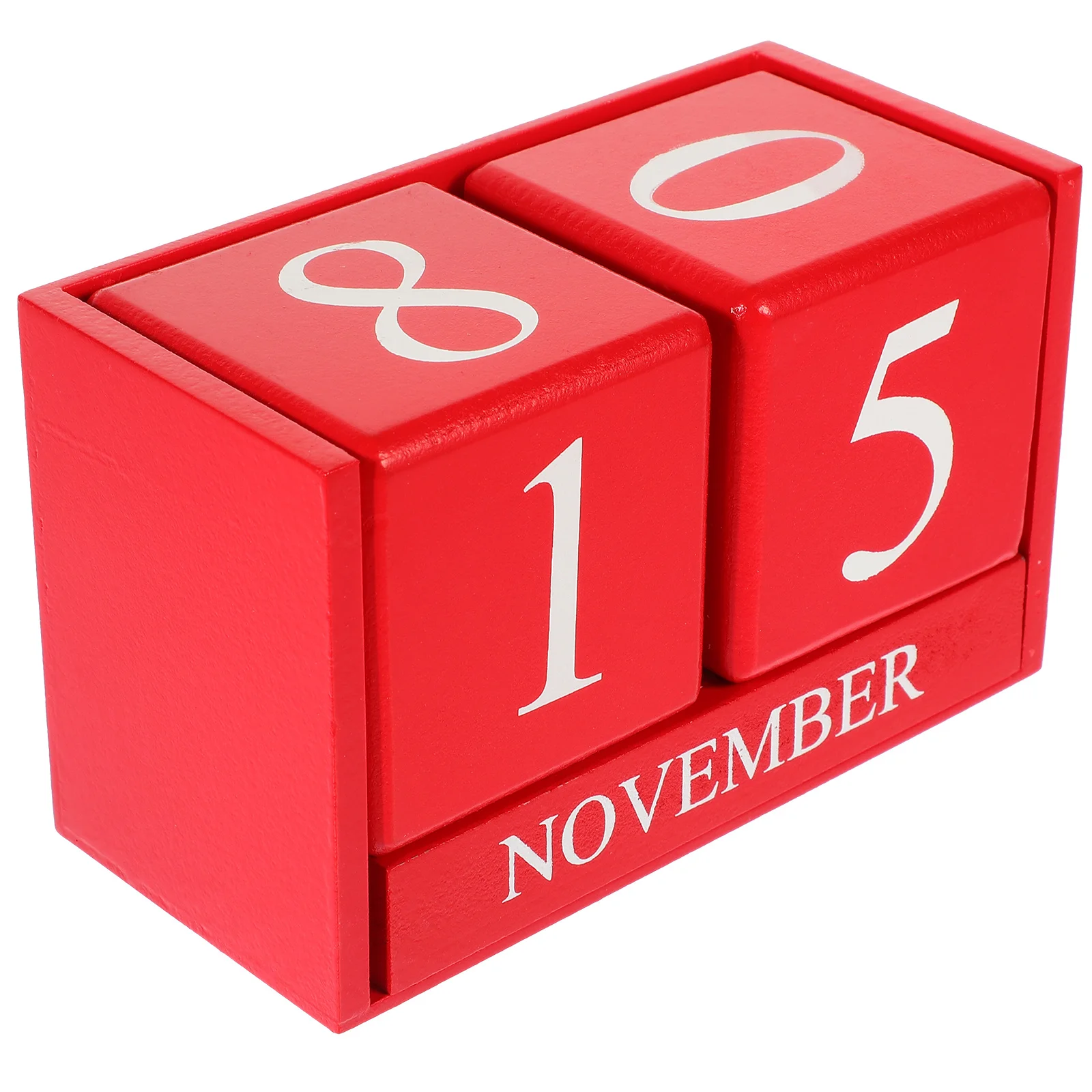 تقويم خشبي دائم، ديكور طاولة أنيق، تاريخ قابل للتعديل، كتل شهرية مثالية، كتل تقويم هدية للمكتب المنزلي