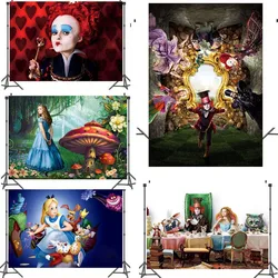 Alice in Wonderland Tapestry Birthday Party Background Supplies Baby Shower Magic Girl Room Decoration Photography Home Decor