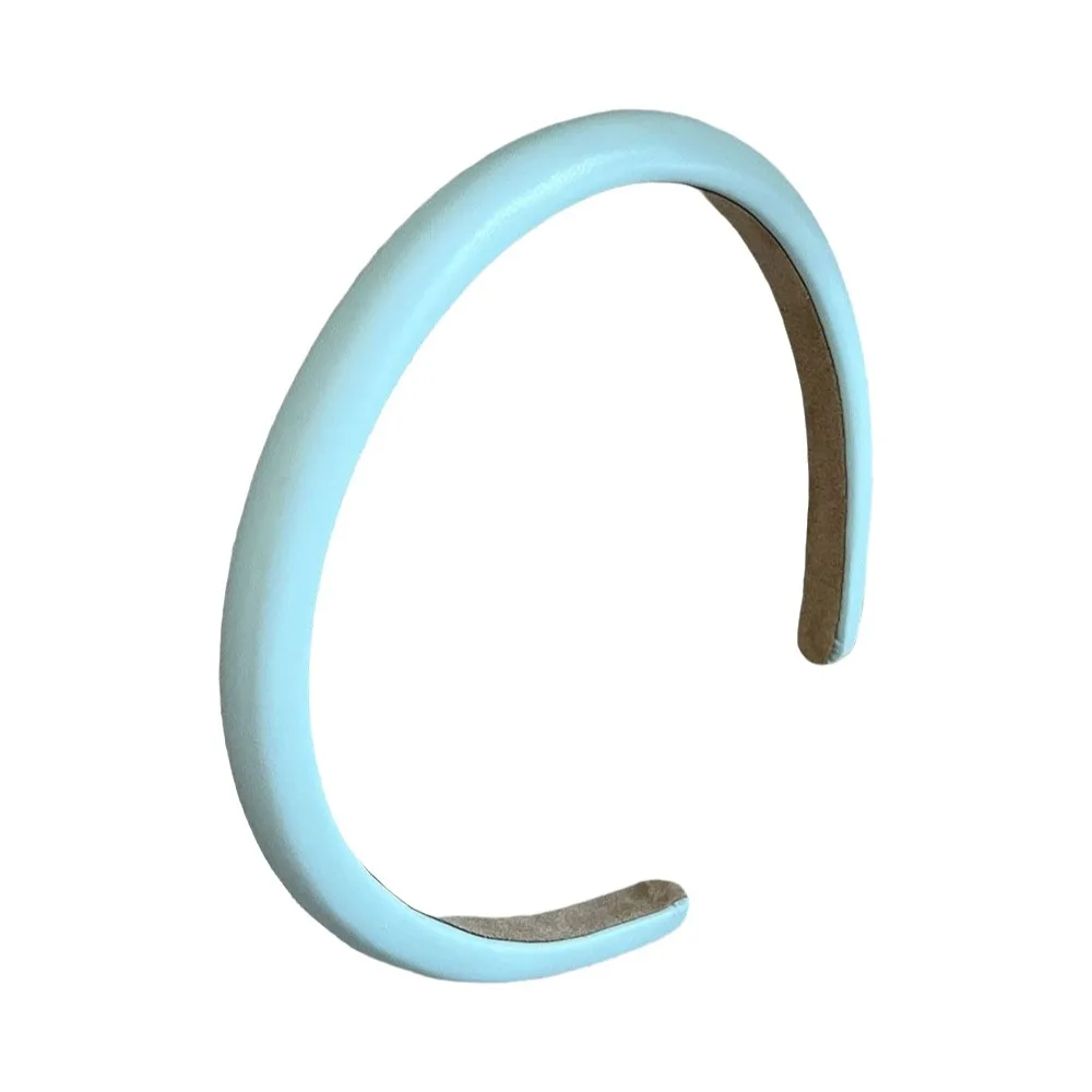 

Cream Colors Women Headband Leather Korean Style Thin Headband Hair Hoop Padded Temperament Hair Band Fashion Accessories