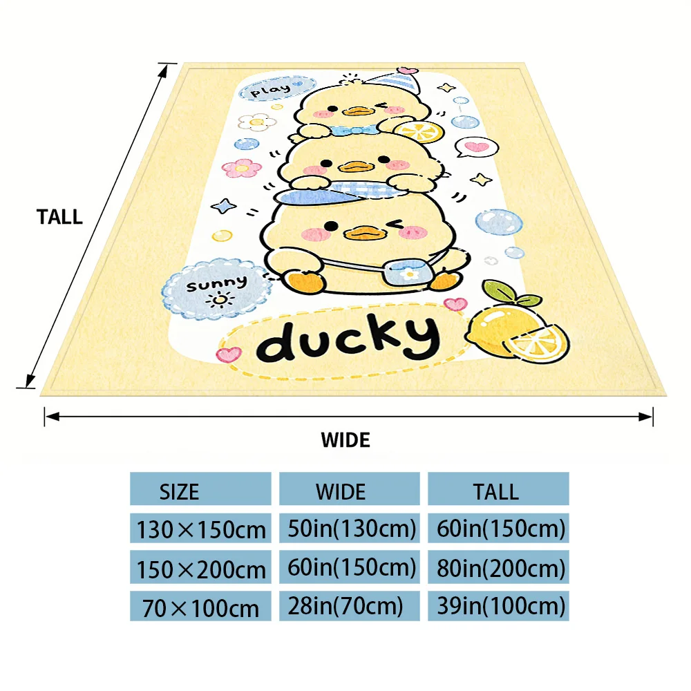 Ducky Trio Nap Blanket,Flannel Blanket,Suitable For Sofas,Beds,Cars,Rooms,Offices,Camping,Exquisite Gift Blankets