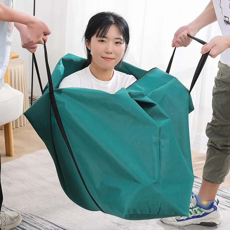 Foldable Quilt Storage Bag Large Capacity Handheld Luggage Bag Portable Travel Clothes Storage Organizer Zipper Unisex Tote Bag