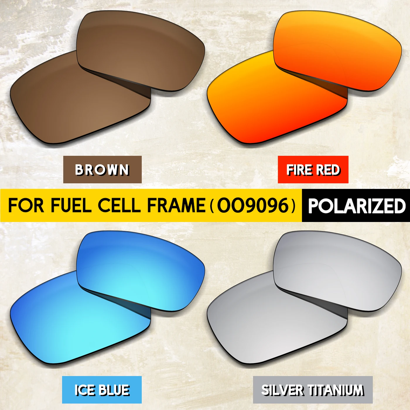 Performance Polarized Replacement Lenses for Oakley Fuel Cell OO9096 60mm Sunglasses-100% UV Protection