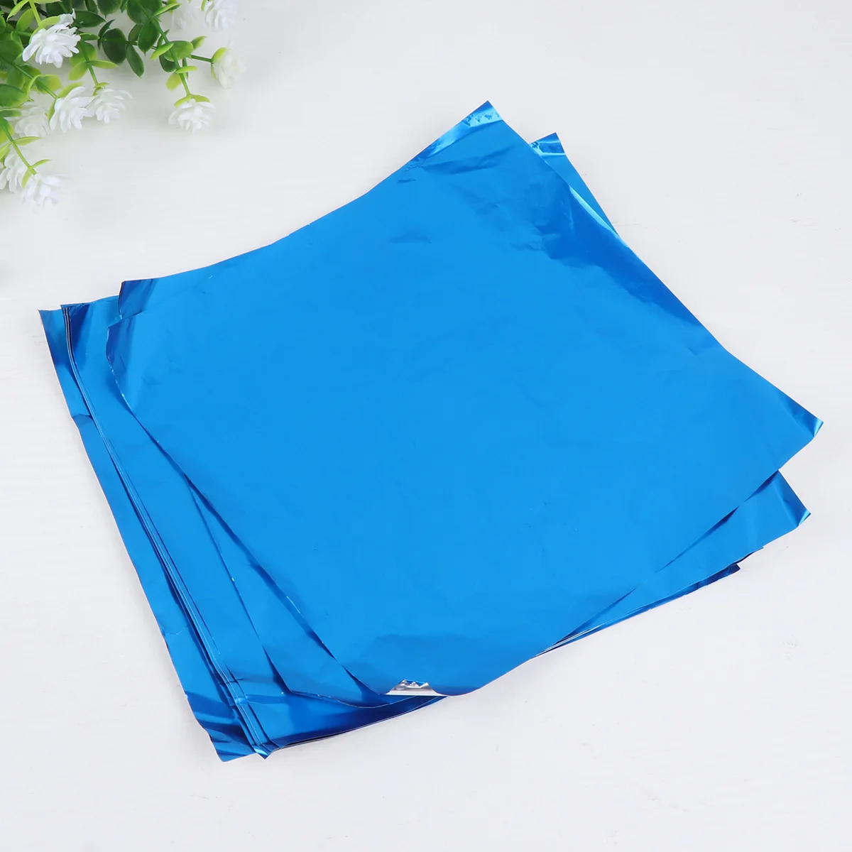 

100pcs Food Packaging Aluminum Sheets Chocolate Wrappers Ladder for Homemade Caramels Candy Diy Baby Chocolates Tin Foil Paper