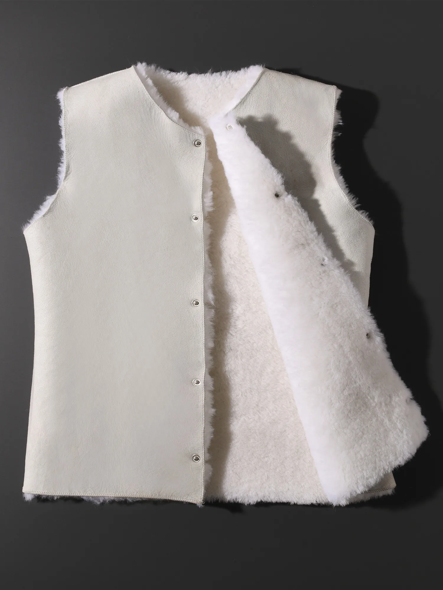 

2026 men's pure sheepskin, integrated fur, cold and warm, leather vest