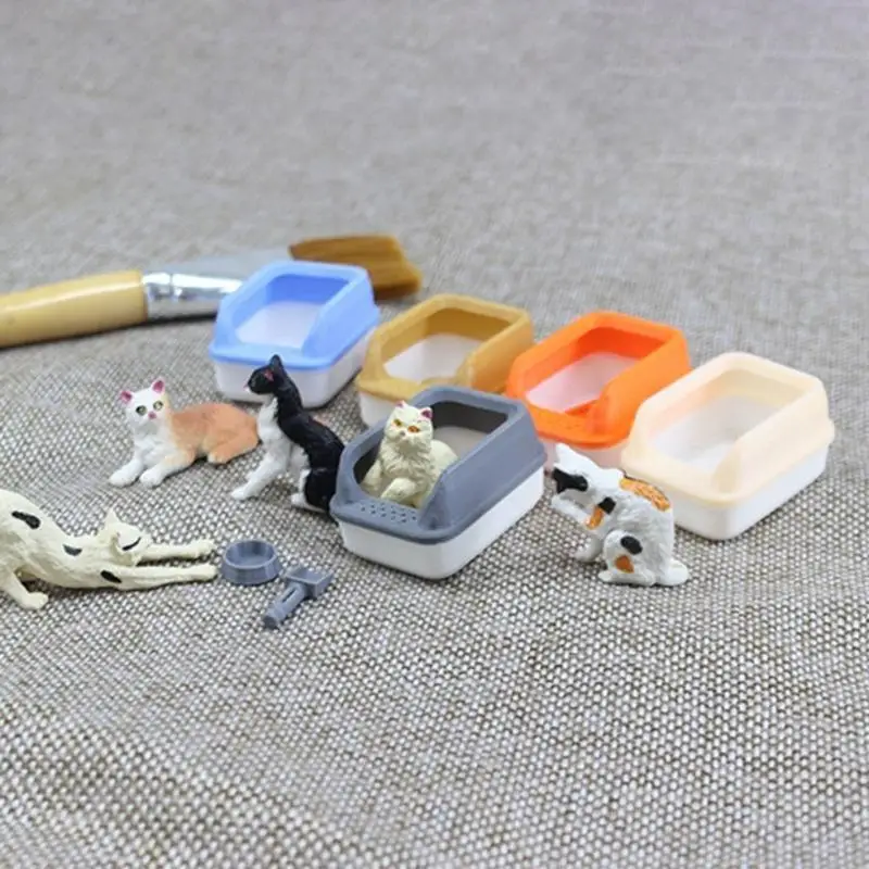 

Dollhouses Pet Litter Box Model Pet Supplies 1:12 Scale Teenager Girls Kid Dollhouses Decorations Toy Playset P31B