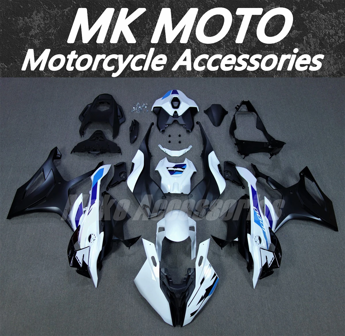 

Moke moto Fairings Kit Fit For S1000rr 2023 2024 Bodywork Set 23-24 High Quality Injection White Blue Black