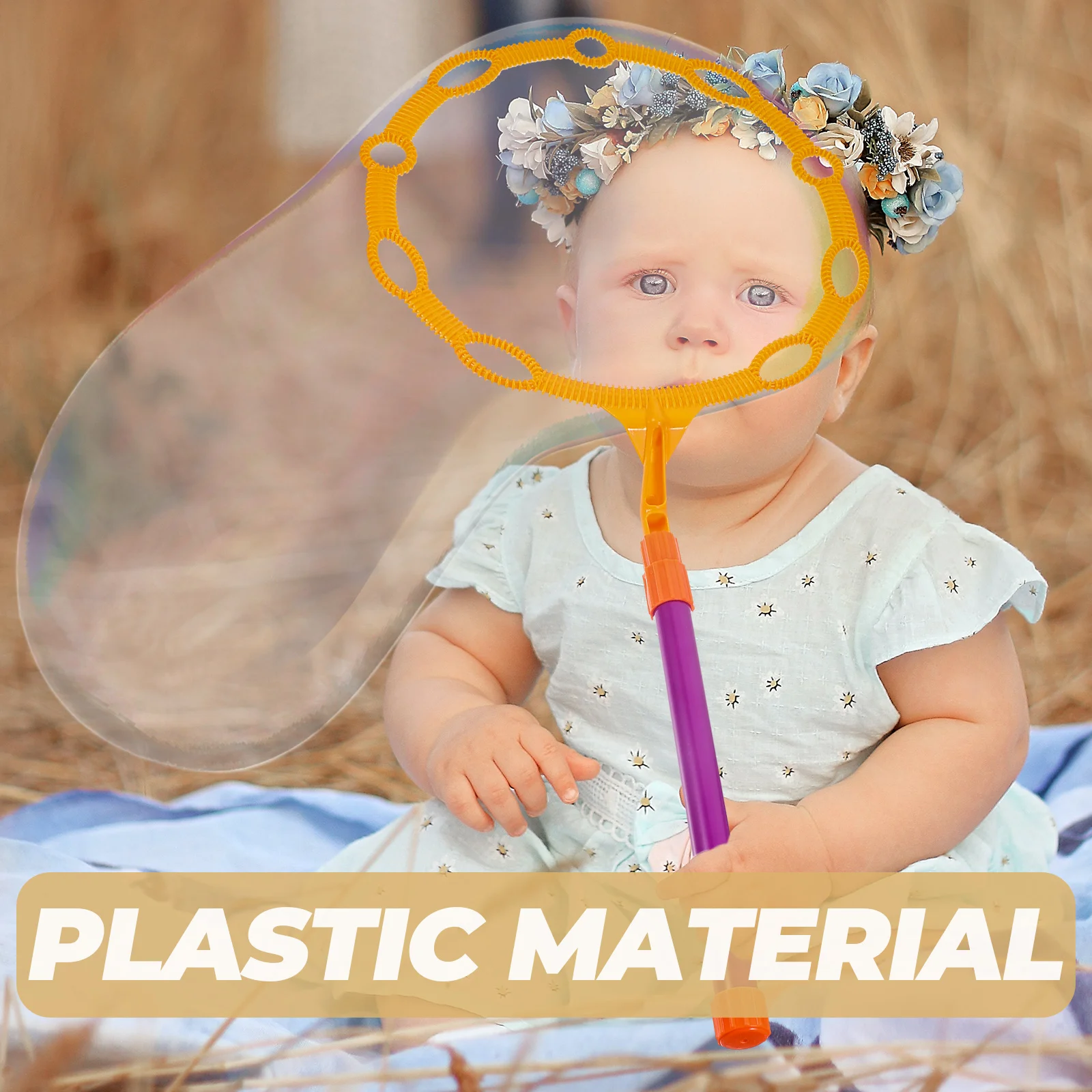 Large Ring Bubble Bubble Maker Long Removable Handle Lightweight Outdoor Kids Plaything For Boys Girls