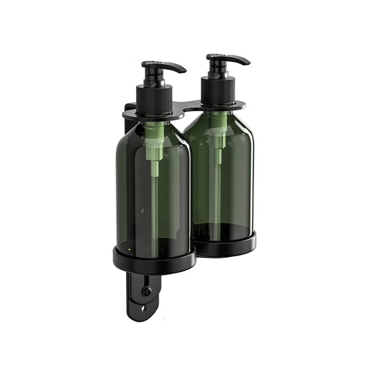 Innovative Wall Mounted Soap Dispenser with Manual Pump Mechanism Easily Accessible Storage for Shampoo and More